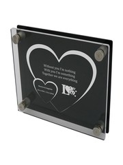  Transparant/zwart plexiglas 200x200mm