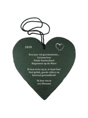  Hart van leisteen, 24,5x24,5cm