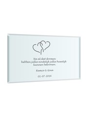  Spiegel graveren, 45x30x0,4cm met facet-rand