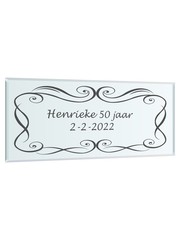  Spiegel graveren, 60x30x0,4cm met facet-rand