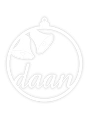  Kerstbal met naam en klokken