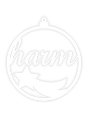  Kerstbal met naam en vallende ster