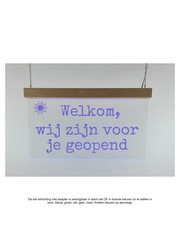  Hangend transparant plexiglas met LED-verlichting, 42x23cm