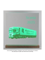  Transparant plexiglas met LED-verlichting, 32x33cm