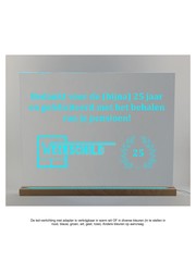  Transparant plexiglas met LED-verlichting, 42x33cm of 32x43cm