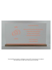  Transparant plexiglas met LED-verlichting, 52x28cm