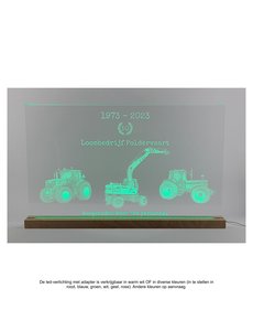  Transparant plexiglas met LED-verlichting, 72x43cm