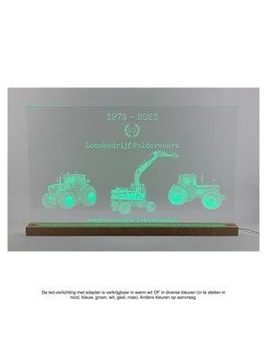  Transparant plexiglas met LED-verlichting, 72x43cm