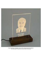  Transparant plexiglas met LED-verlichting, 17x22cm