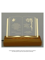  Transparant plexiglas met LED-verlichting in boekvorm, 33x23,5cm