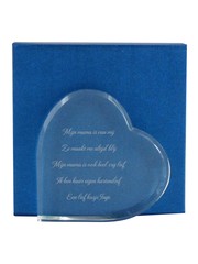  Glazen hart, 140x140mm, incl. geschenkdoos