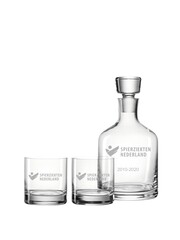  Whiskeykaraf met 2 whiskeyglazen