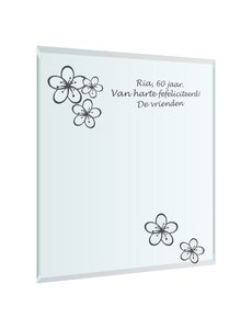  Spiegel graveren, 45x60x0,4cm met facet-rand