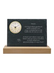  Leisteen met quarzklok, 30x20cm