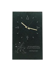  Leisteen met klok, 25x40cm