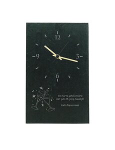  Leisteen met klok, 25x40cm
