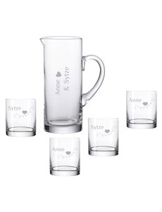 Waterkaraf met 4 tumbler glazen