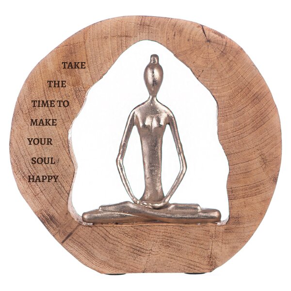 Beeld yoga / ontspanning, 28,5x27x5cm