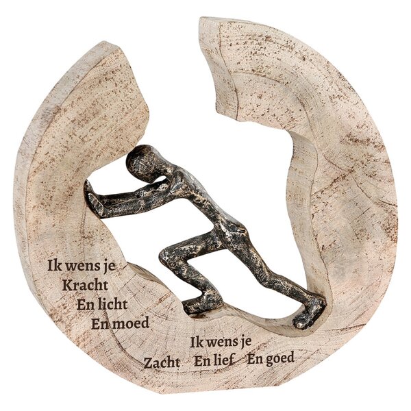 Beeld kracht / moed, 28x29x6cm