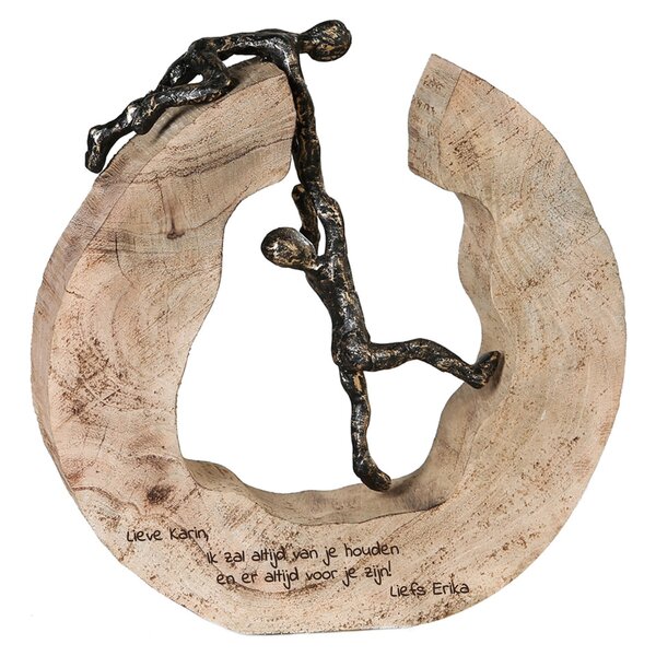 Beeld voor hulp, teamwork of liefde; 29x30x6cm