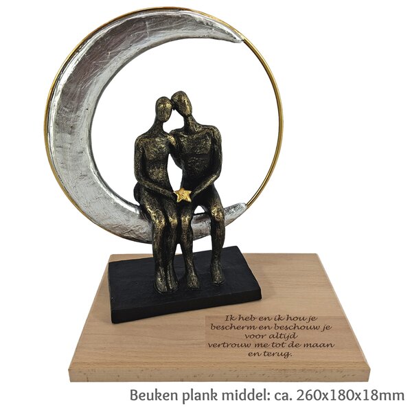 Beeld: echte liefde met beuken plank