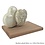 Beeld: 2 harten met beuken plank