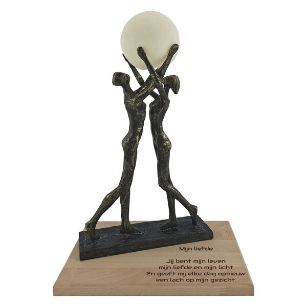 LED-Lamp: koppel met lichtbol en beuken plank