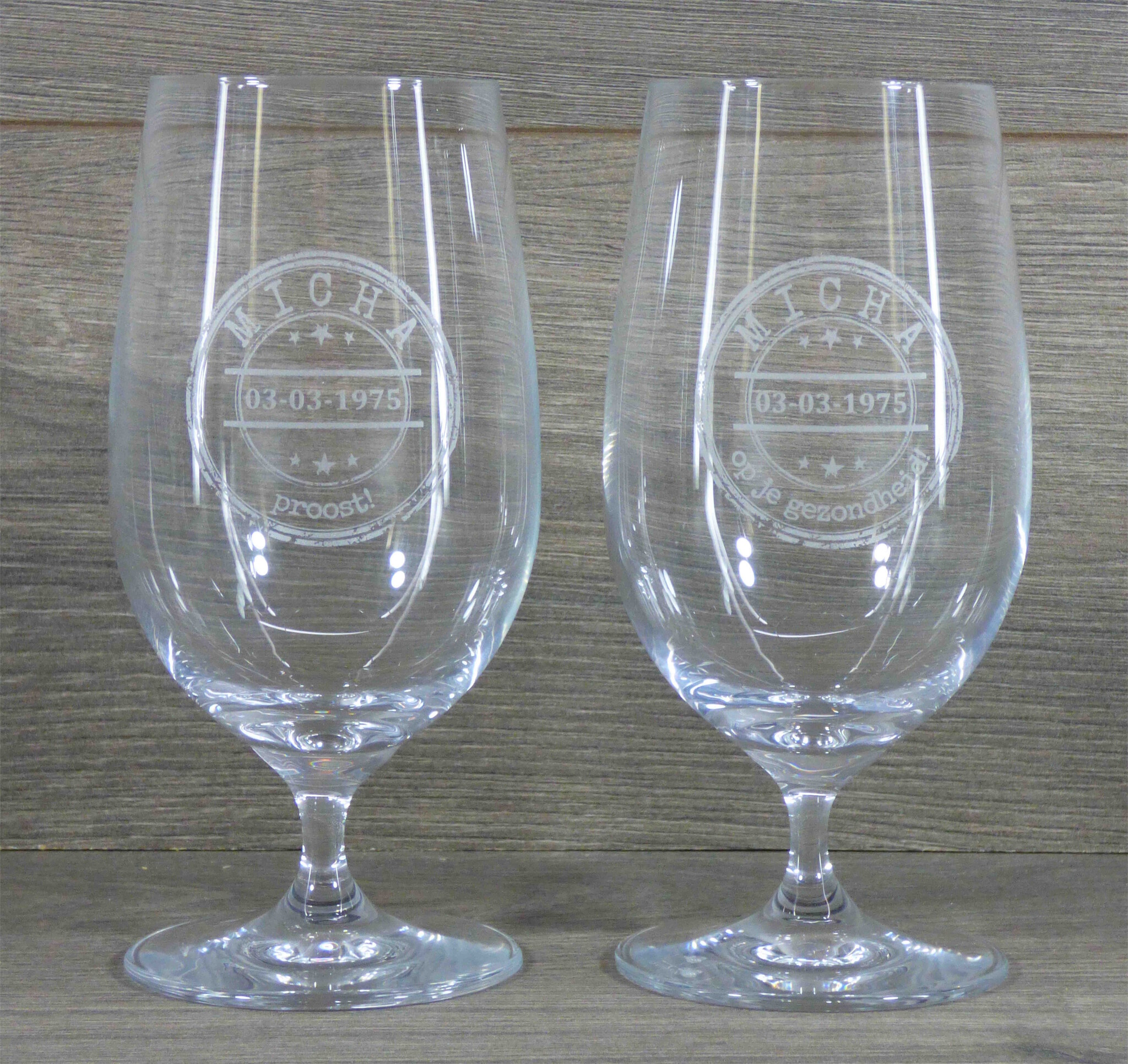 Bierglazen graveren met tekst