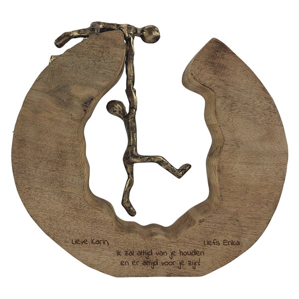 Beeld voor hulp, teamwork of liefde; 29x30x6cm