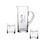Waterkaraf met 2 tumbler glazen, 1500ml en 2x 310ml