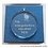 Glazen medaille/medaillon, 8cm of 7cm rond, 1cm dik