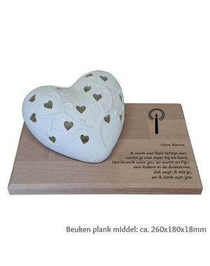  Beeld: porseleinen hart met led-verlichting