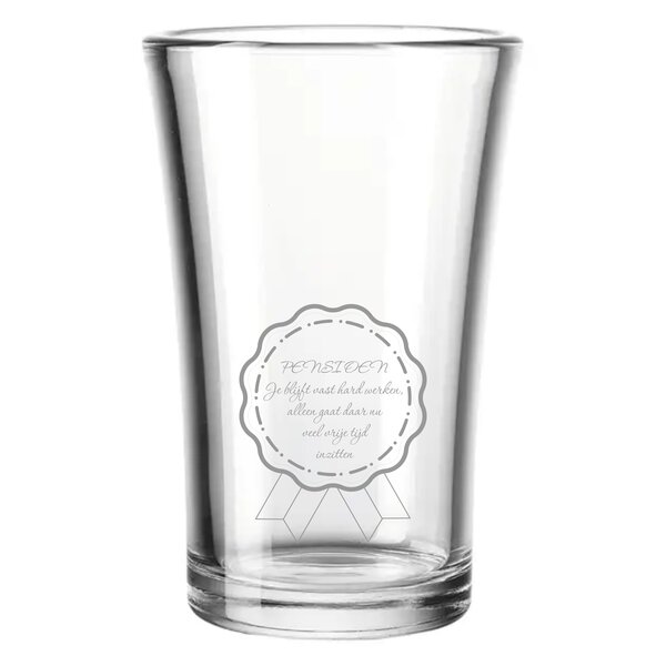 Mooie glazen kwaliteitsvaas, 21x13,5cm