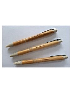  Bamboe pennen 50 stuks, blauw schrijvend