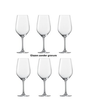  6 stuks Schott Zwiesel Viña glazen, ALLEEN ZONDER GRAVURE