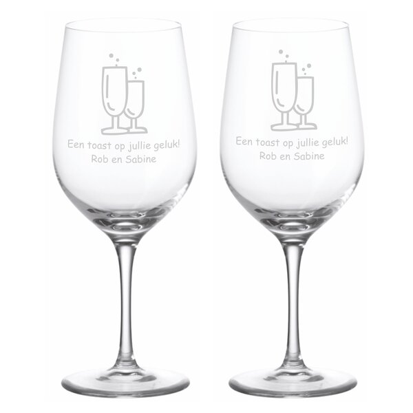 2 stuks Leonardo rode wijnglazen, 22x8,8cm, 430ml