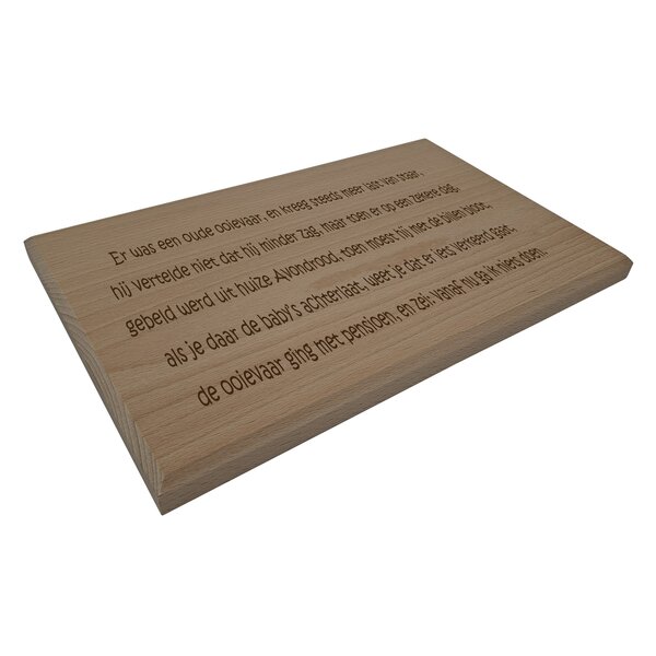 Beuken plank, naturel,  320x205x18mm