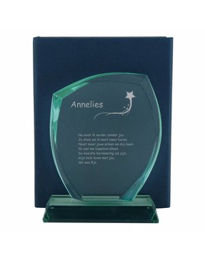  Glazen trofee, 220x160mm