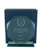  Glas award, 200x182mm, incl. geschenkdoos