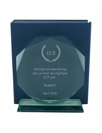  Glas award, 200x182mm, incl. geschenkdoos