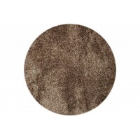 Floorpassion Chester 13 - Rond hoogpolig vloerkleed in Bruine kleurensamenstelling