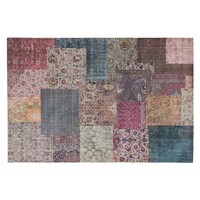 Floorpassion Flint 99 - Kleurrijk vloerkleed met patchwork structuren in Multi kleurstelling