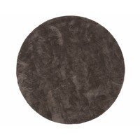 Floorpassion Sandro 23 - Rond hoogpolig vloerkleed in  Wolf Grey