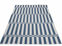 Arrow Blue - Prachtig buitenvloerkleed in wit met blauw