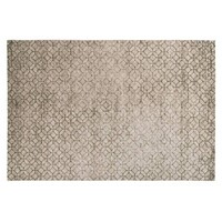 Floorpassion Noma 52 - Uniek geometrisch vloerkleed in steengrijze en donkergroene kleursamenstelling