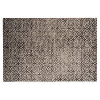 Floorpassion Noma 23 - Uniek geometrisch vloerkleed in steengrijze en zwarte kleursamenstelling