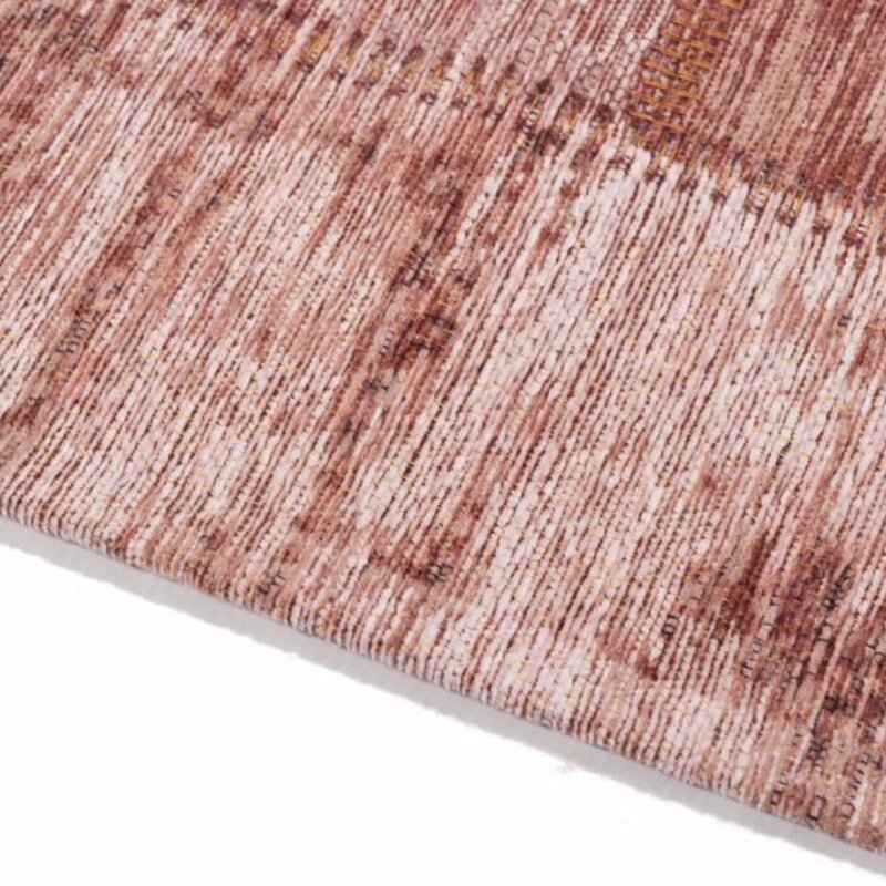 Enzo 44 - Vintage patchwork vloerkleed in Oudroze