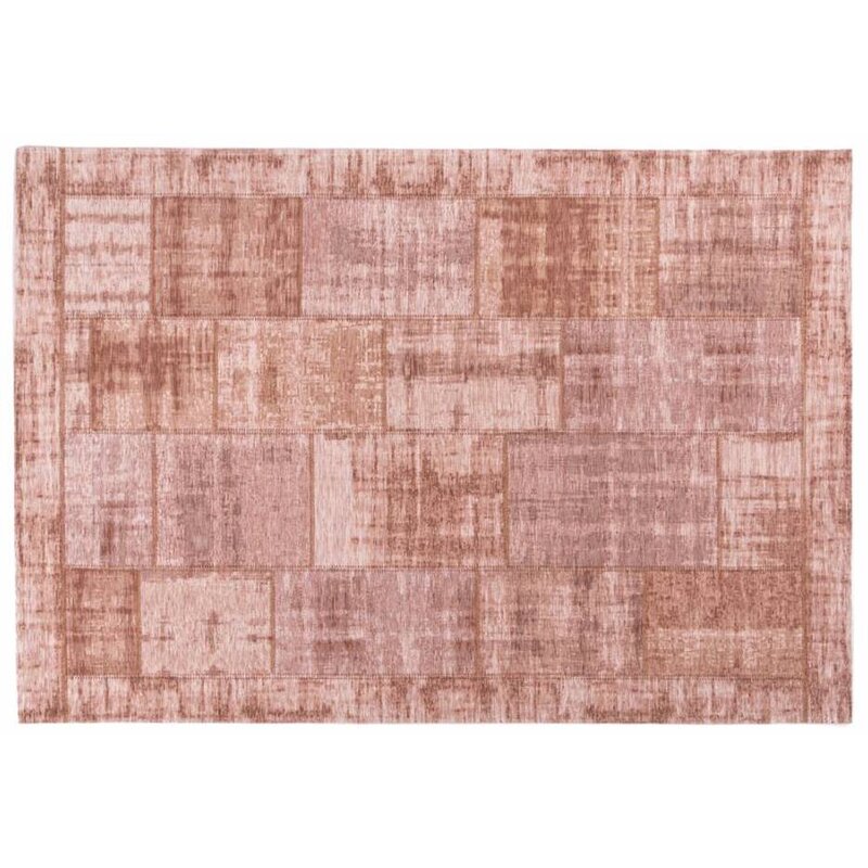 Enzo 44 - Vintage patchwork vloerkleed in Oudroze