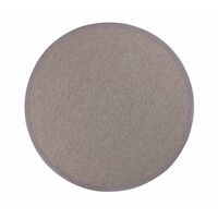 Floorpassion Sisal Outdoor 21 - Rond sisal vloerkleed voor buiten in lichtgrijs met lichtgrijze band
