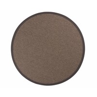 Floorpassion Sisal Outdoor 23 - Rond sisal vloerkleed voor buiten in gemêleerd antraciet/bruin